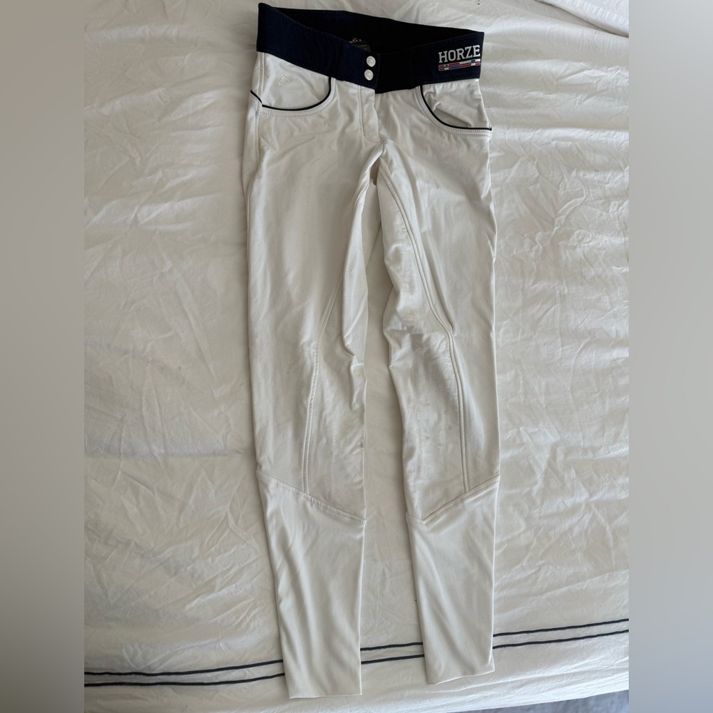 Horze white full seat Riding Pants